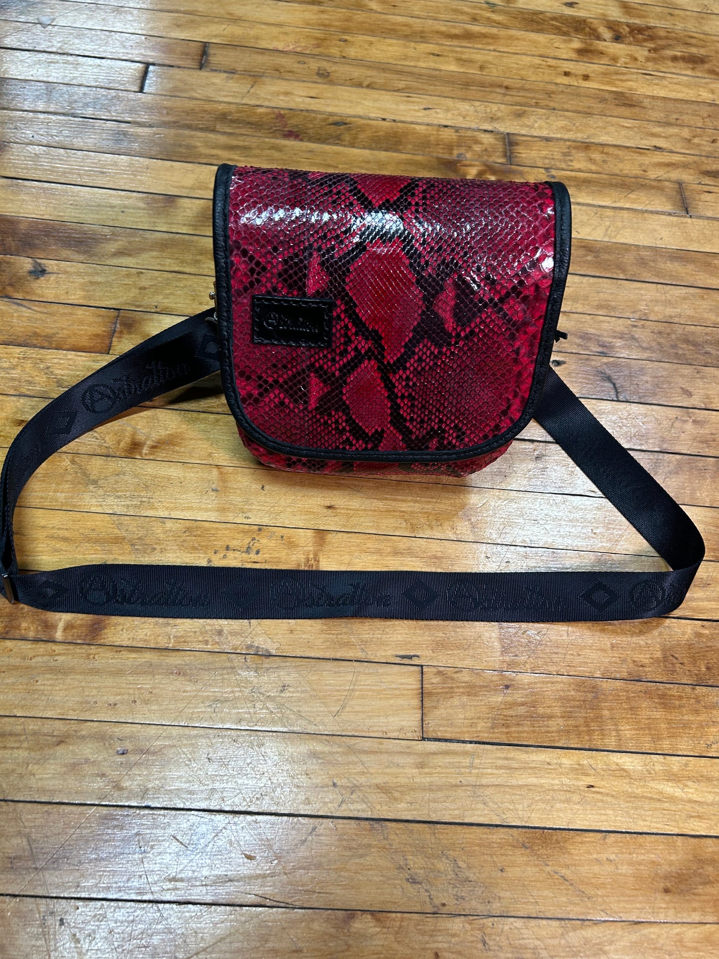 Red rum python Crossbody