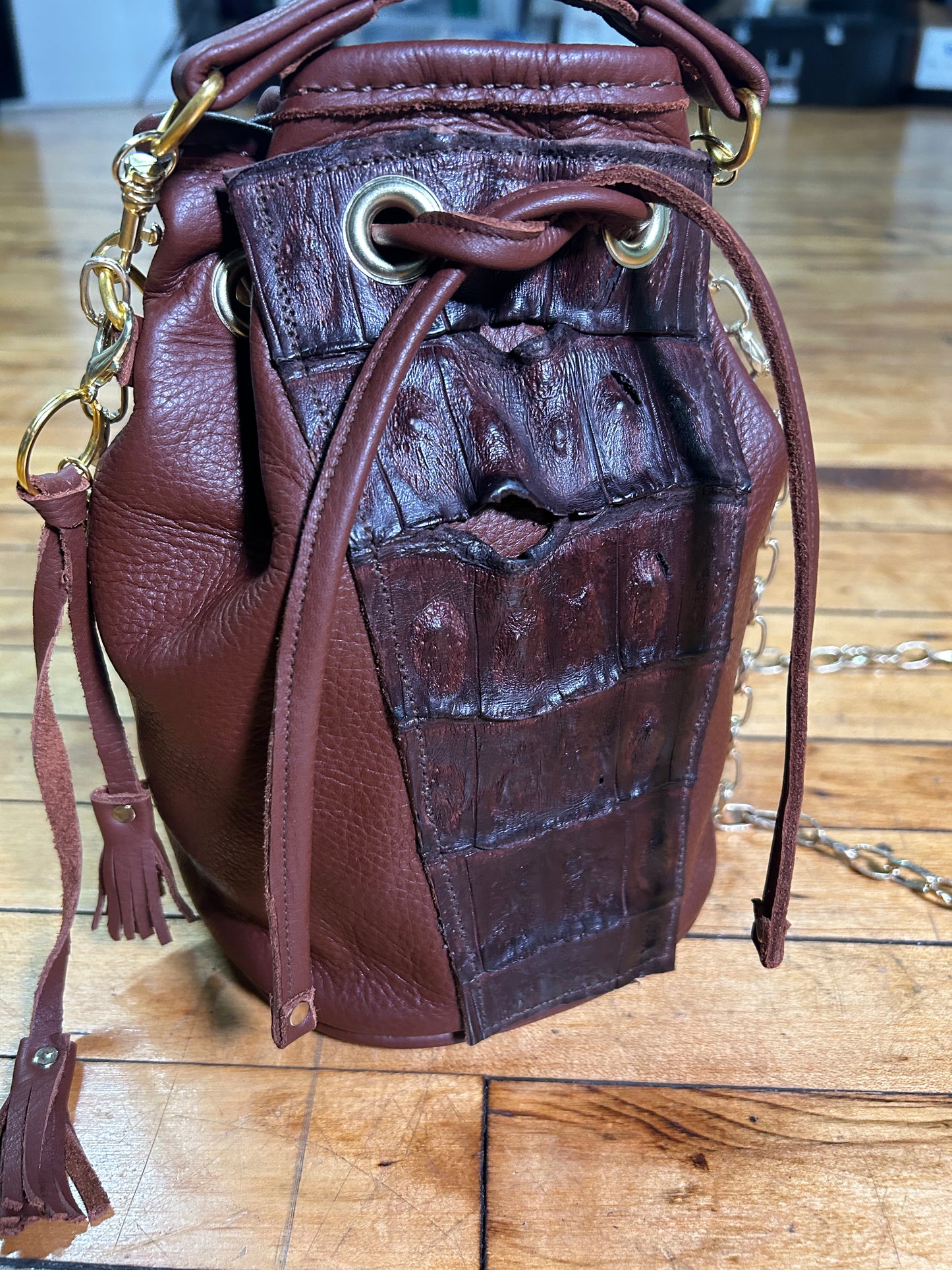 Chocolate City alligator CrossBody