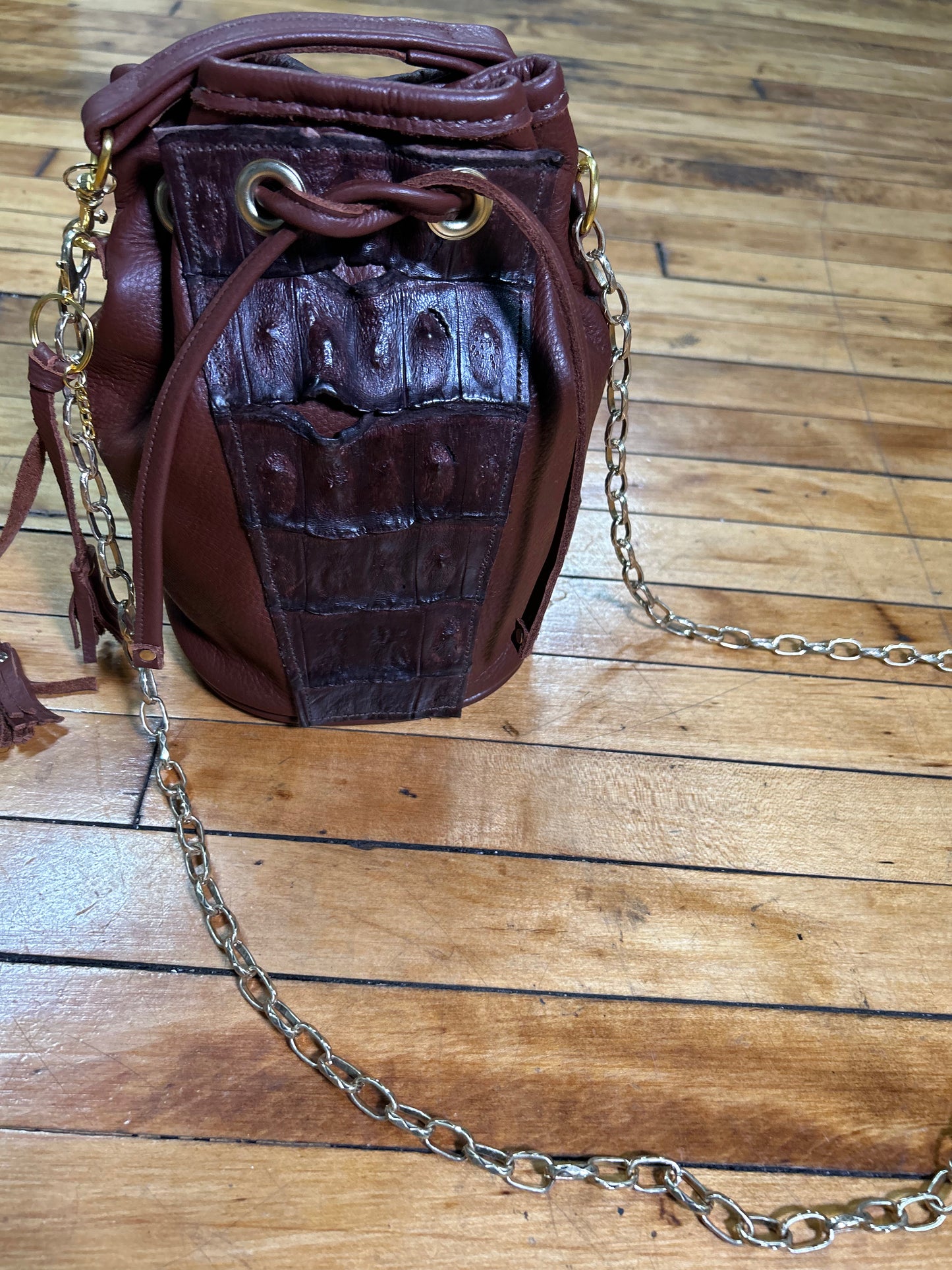 Chocolate City alligator CrossBody