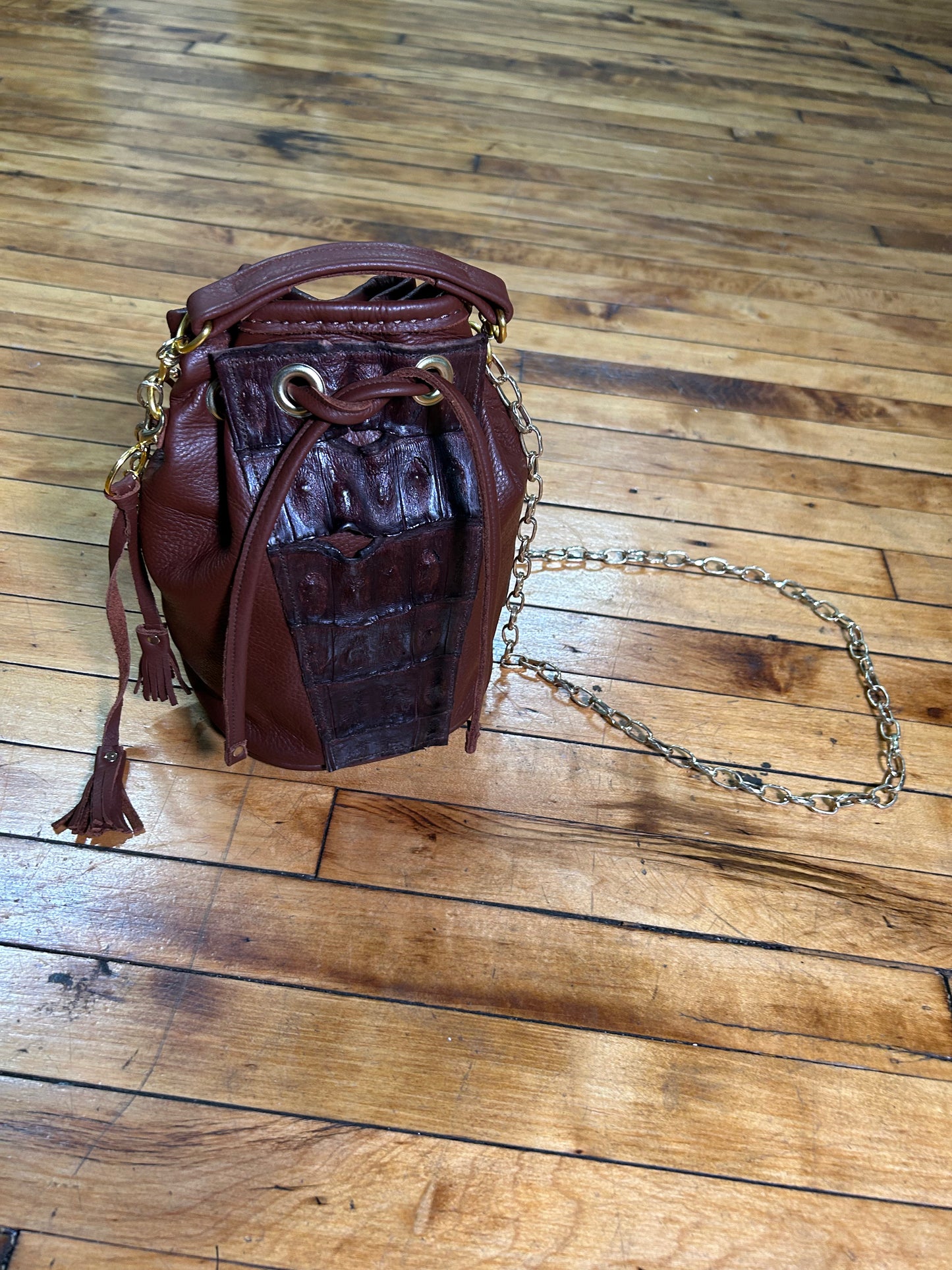 Chocolate City alligator CrossBody