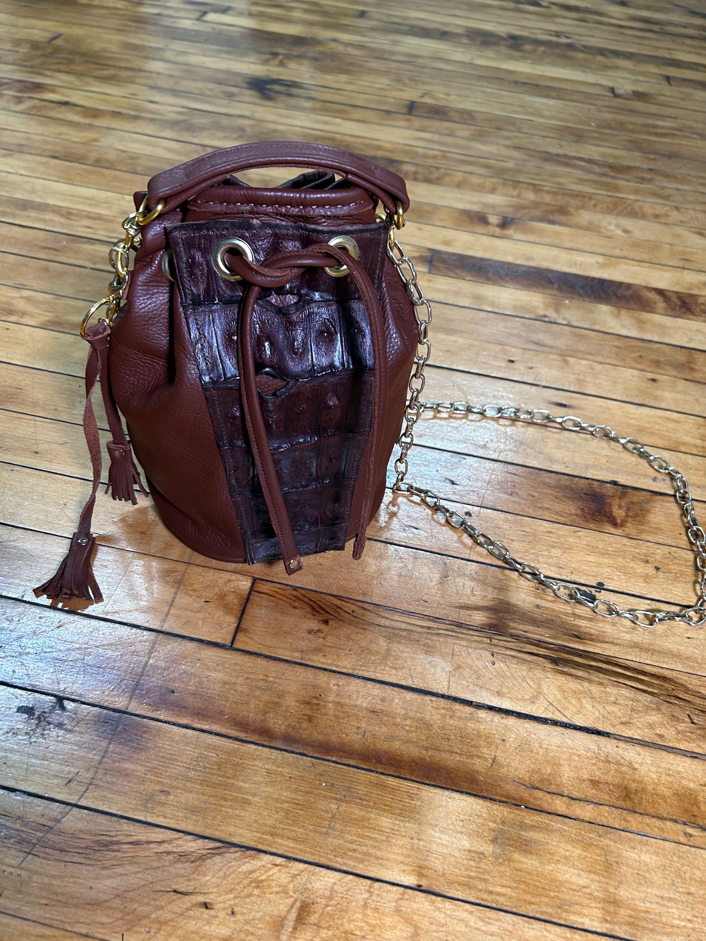 Chocolate City alligator CrossBody