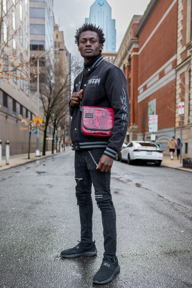 Red rum python Crossbody - Astratton